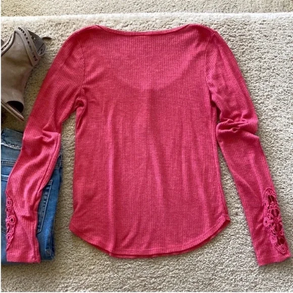 Anthropologie Eloise Waffle Knit Henley - Picture 7 of 7
